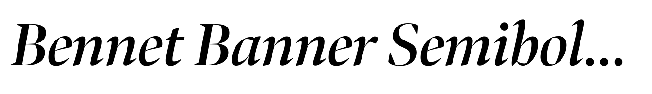Bennet Banner Semibold Italic